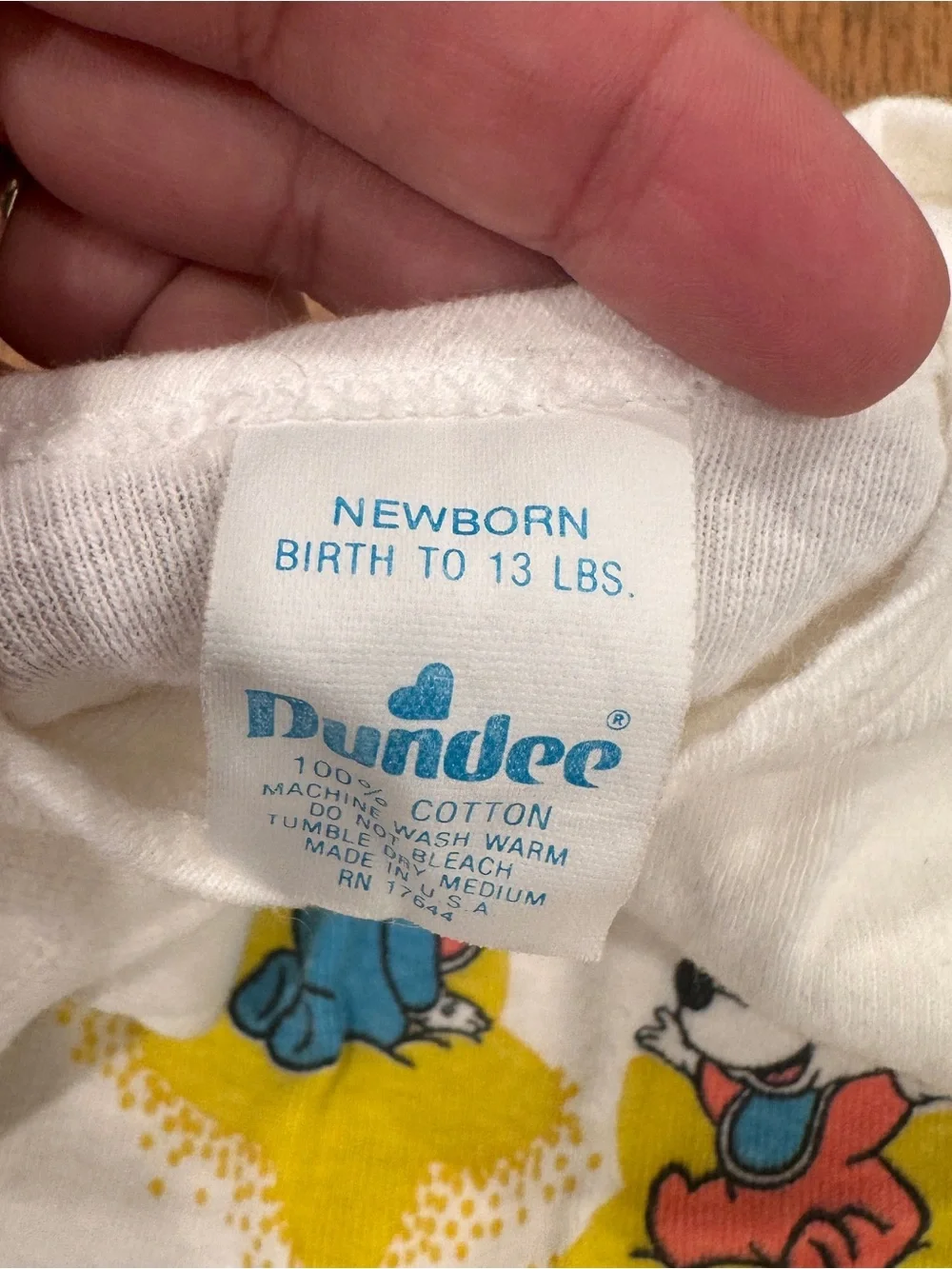 Vintage Dundee Disney Mickey Minnie Twinkle Twinkle Little Star Baby Newborn